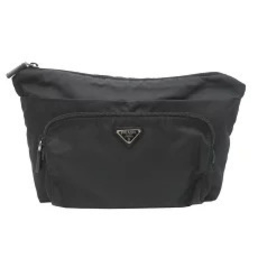 Prada Tessuto Shoulder Bag Pouch Clutch Black